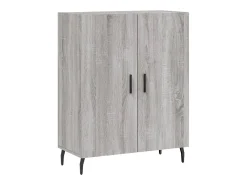Aparador de madera de ingeniería gris Sonoma 69,5x34x90 cm ES92561