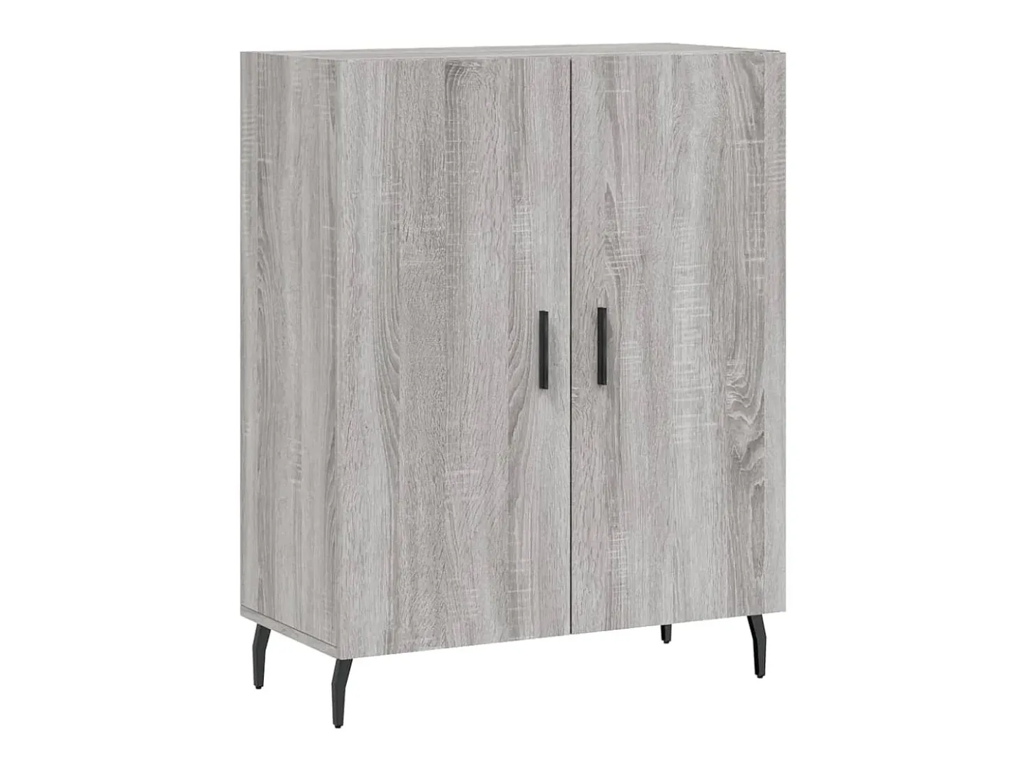 Aparador de madera de ingeniería gris Sonoma 69,5x34x90 cm ES92561