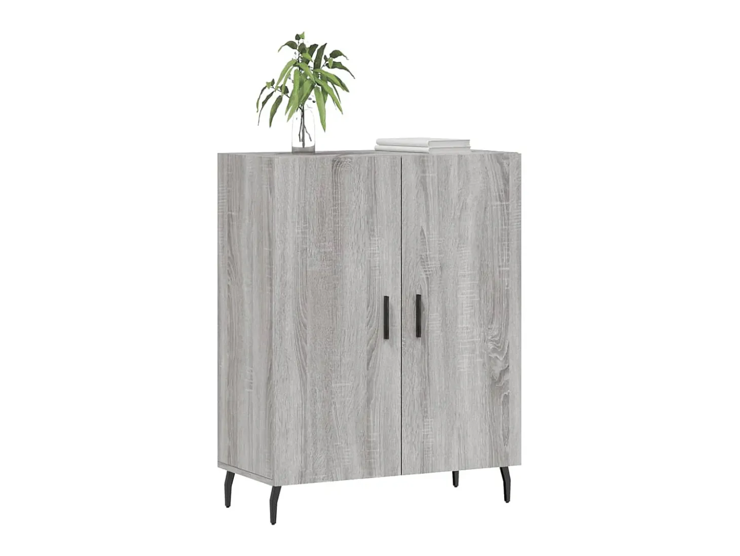Aparador de madera de ingeniería gris Sonoma 69,5x34x90 cm ES92561