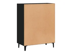 Aparador de madera de ingeniería negro 69,5x34x90 cm