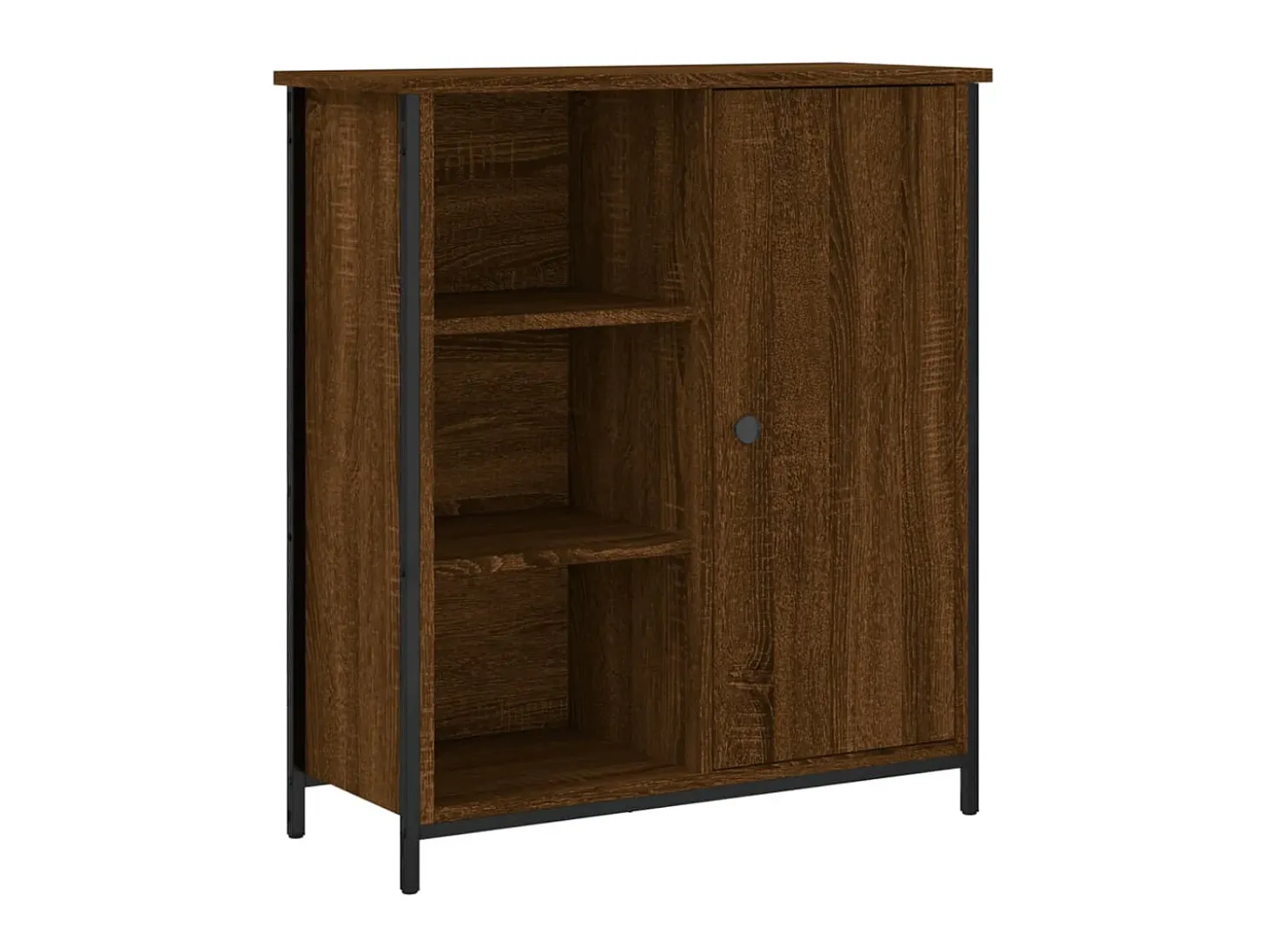 Aparador de madera de ingeniería marrón roble 70x30x80 cm ES76531