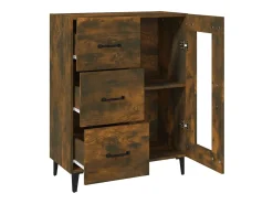 Aparador de madera de ingeniería roble ahumado 69,5x34x90 cm