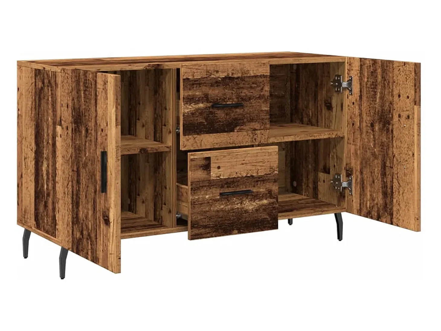 Aparador de madera de ingeniería envejecida 100x36x60 cm