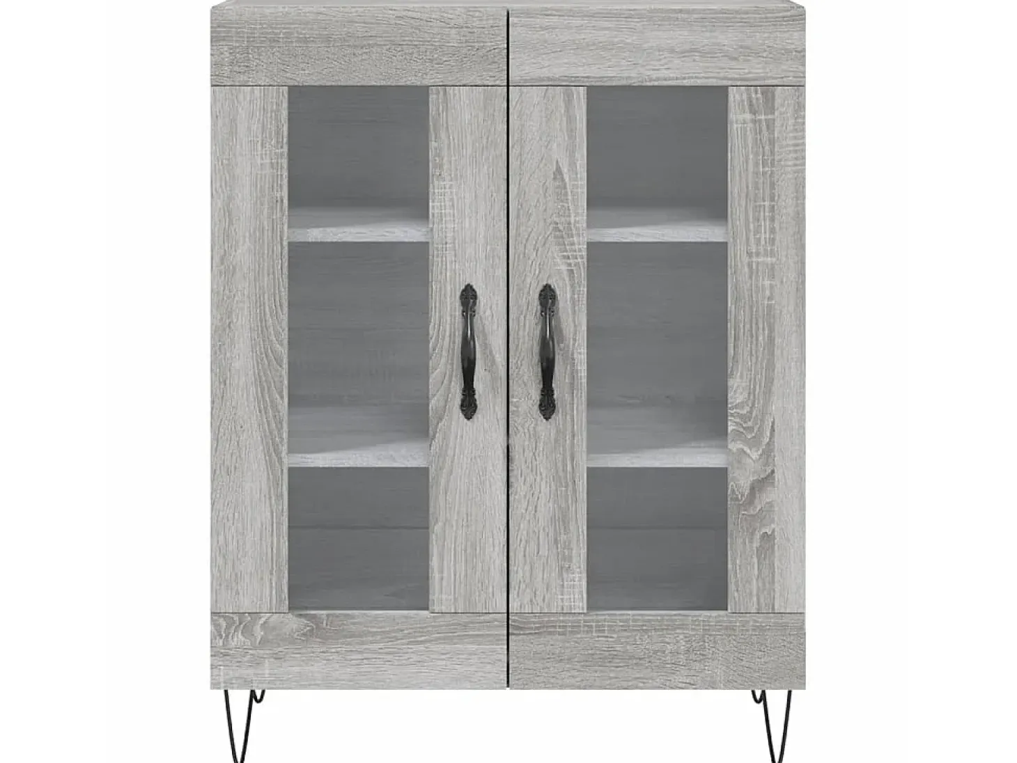 Aparador de madera de ingeniería gris Sonoma 69,5x34x90 cm ES27661