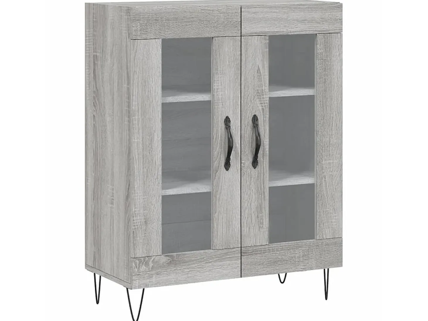 Aparador de madera de ingeniería gris Sonoma 69,5x34x90 cm ES27661