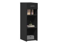 Aparador de madera de ingeniería negro 40x42,5x93 cm