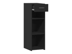 Aparador de madera de ingeniería negro 40x42,5x93 cm