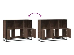Aparador de madera de ingeniería marrón roble 100x35x76 cm