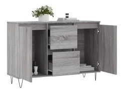 Aparador de madera de ingeniería gris Sonoma 104x35x70 cm