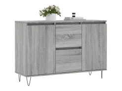 Aparador de madera de ingeniería gris Sonoma 104x35x70 cm