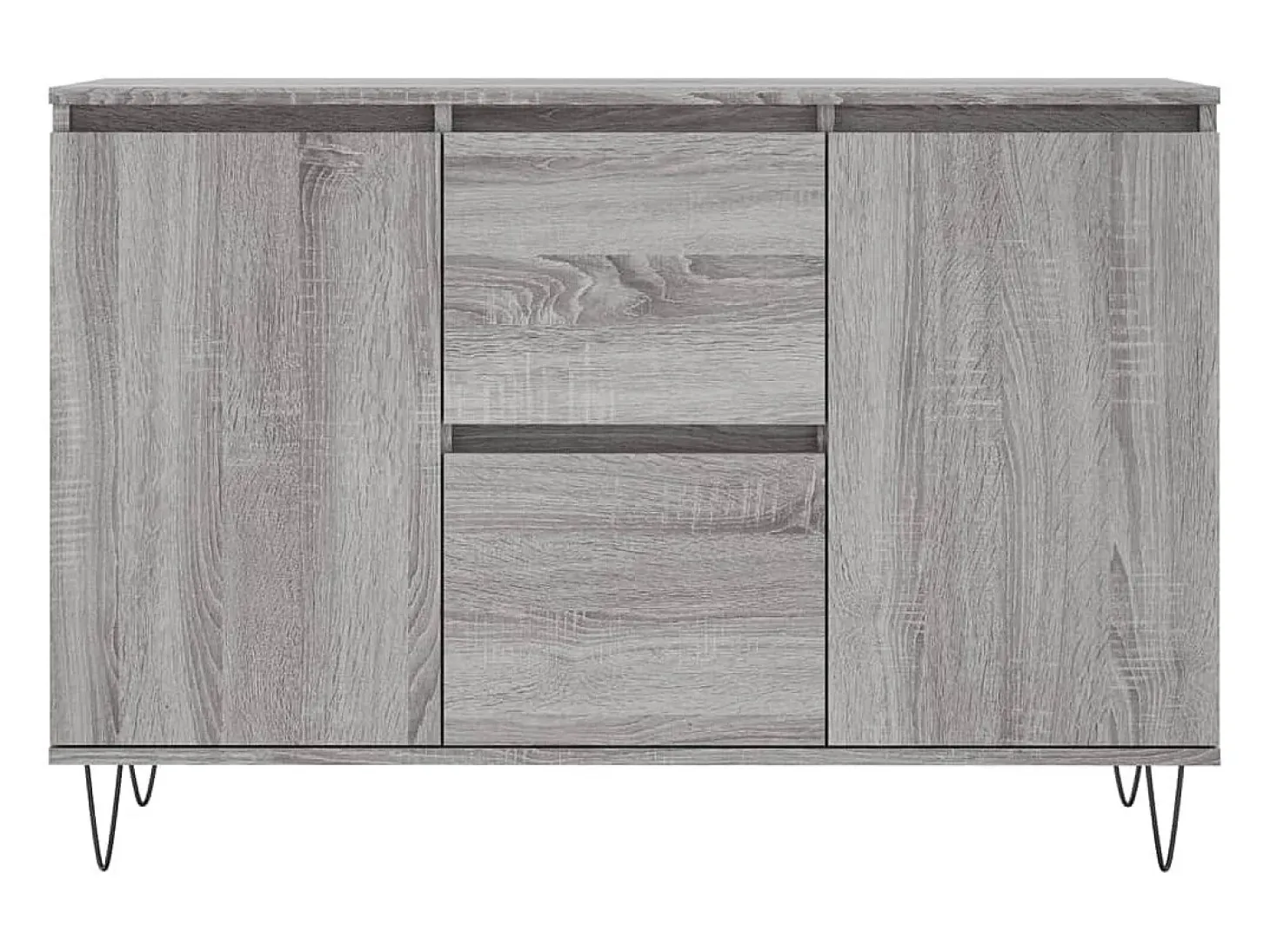 Aparador de madera de ingeniería gris Sonoma 104x35x70 cm