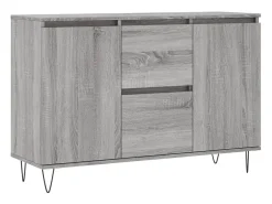 Aparador de madera de ingeniería gris Sonoma 104x35x70 cm