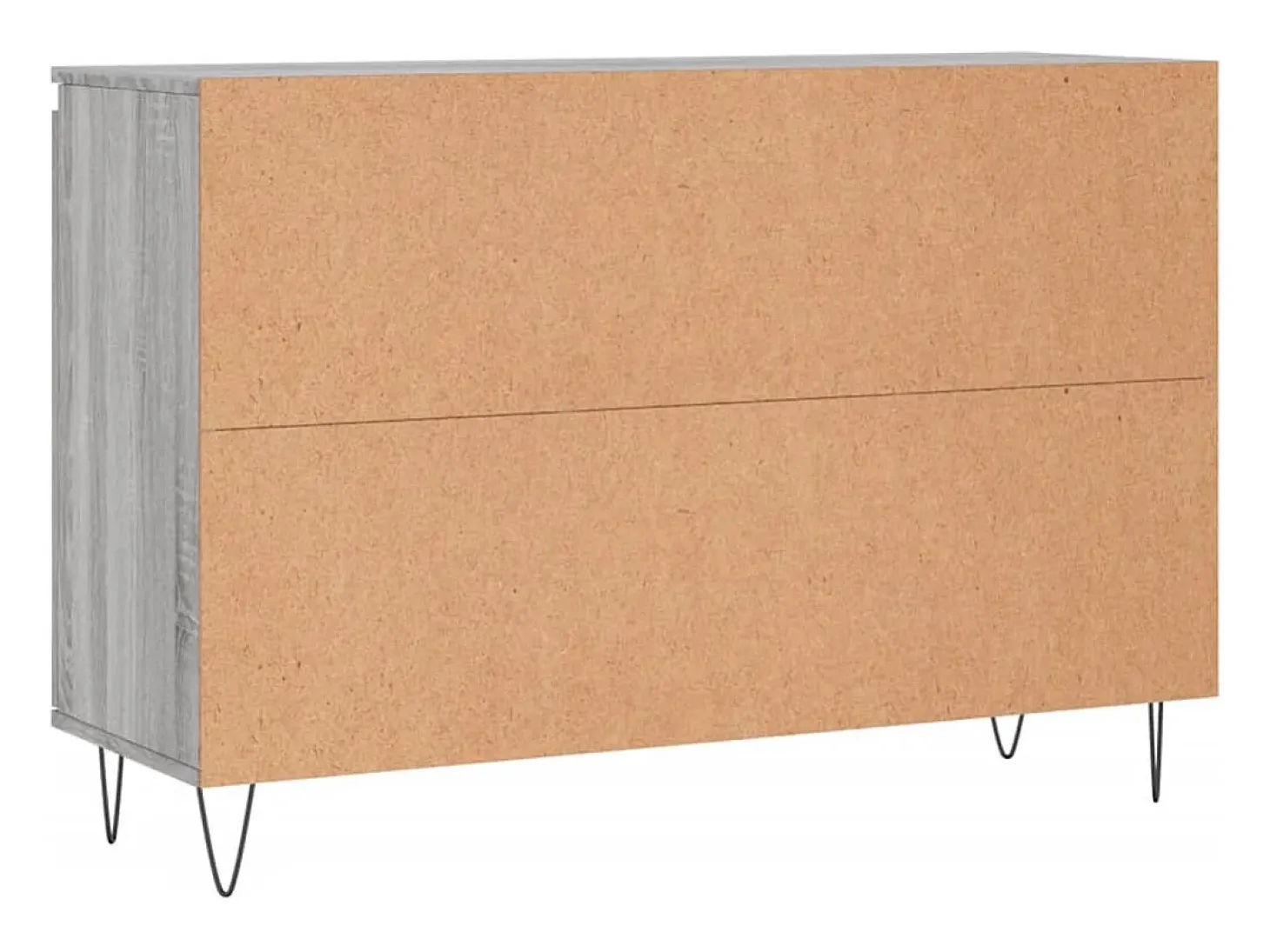 Aparador de madera de ingeniería gris Sonoma 104x35x70 cm