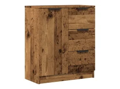 Aparador de madera de ingeniería envejecida 60x30x70 cm