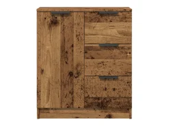 Aparador de madera de ingeniería envejecida 60x30x70 cm