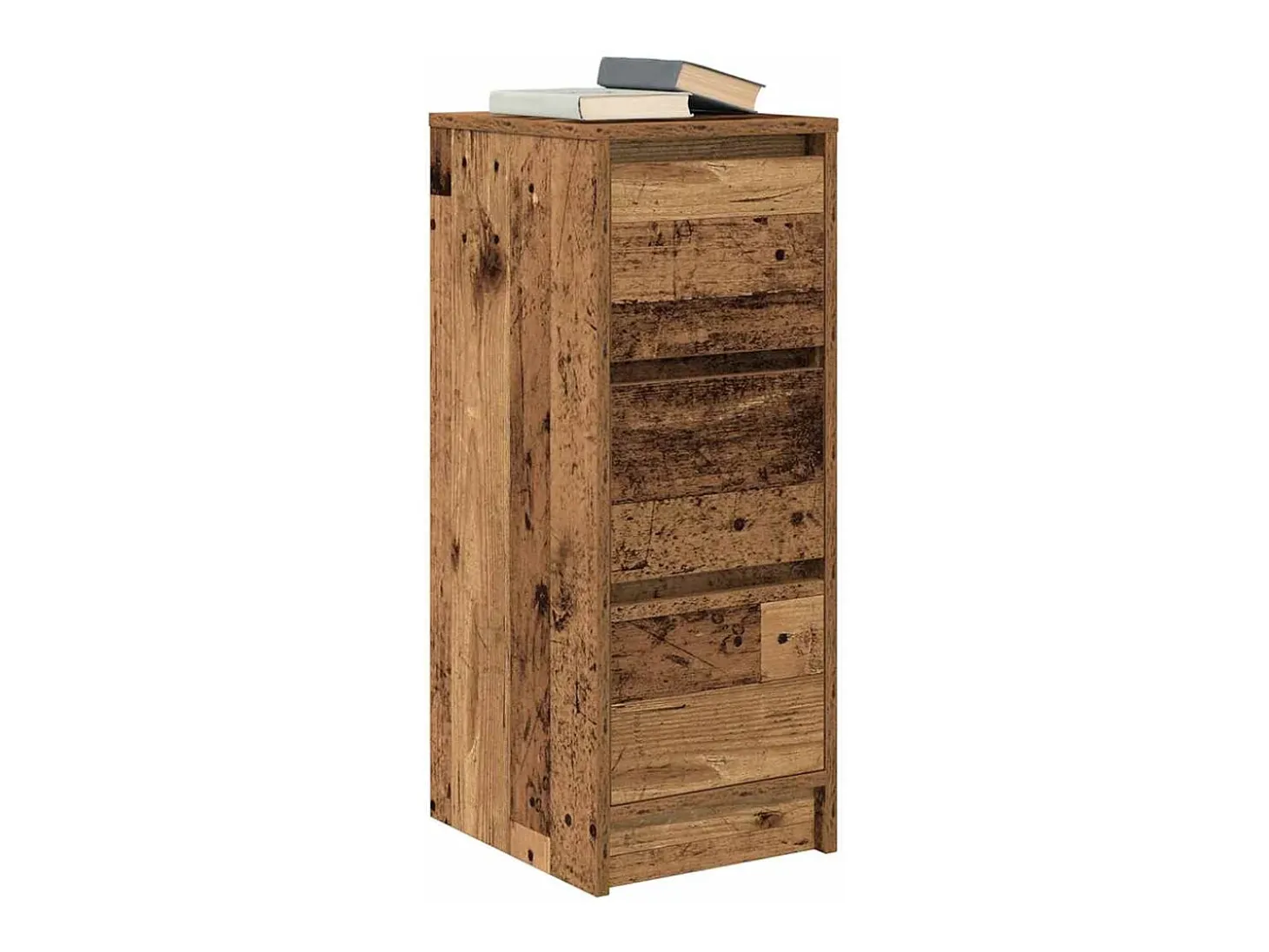 Aparador de madera de ingeniería envejecida 29,5x34x76 cm