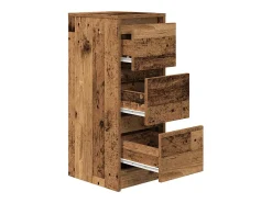 Aparador de madera de ingeniería envejecida 29,5x34x76 cm