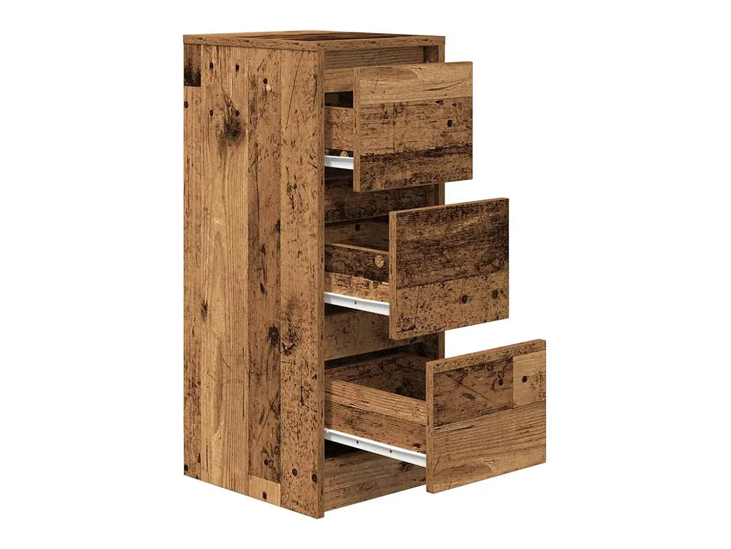 Aparador de madera de ingeniería envejecida 29,5x34x76 cm