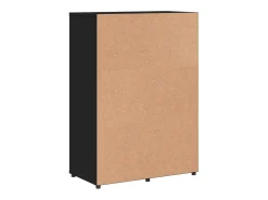 Aparador de madera de ingeniería negro 60x31x84 cm