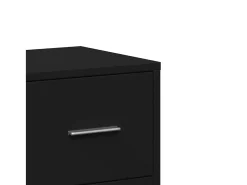 Aparador de madera de ingeniería negro 60x31x84 cm