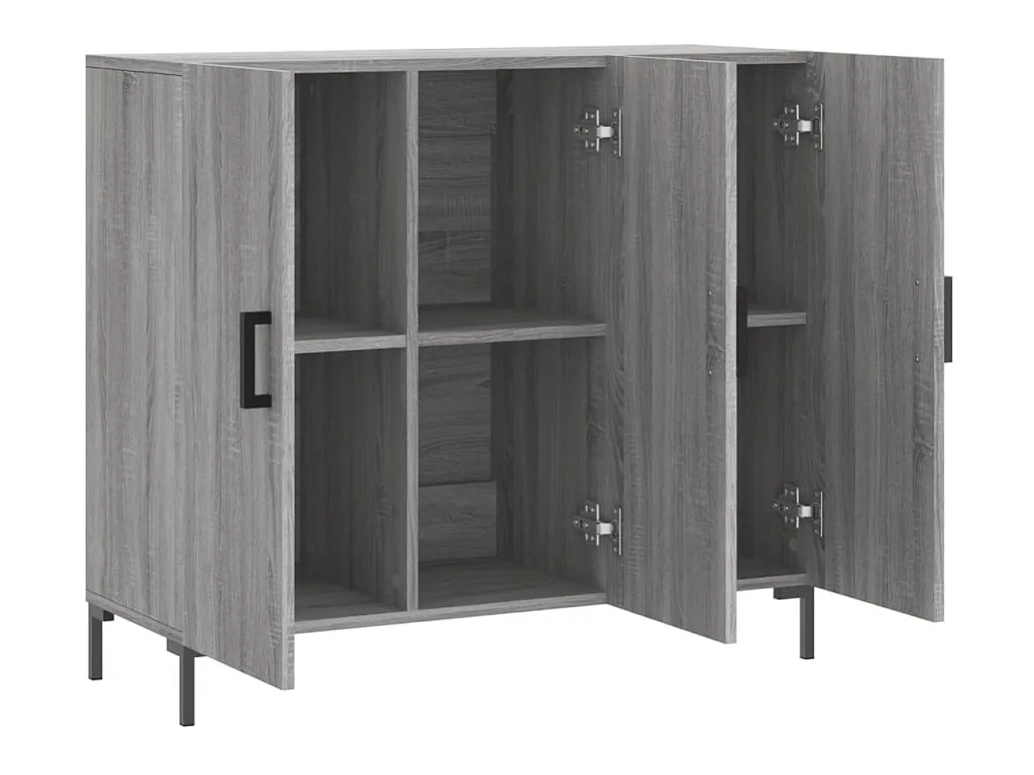 Aparador de madera de ingeniería gris Sonoma 90x34x80 cm ES85450