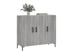 Aparador de madera de ingeniería gris Sonoma 90x34x80 cm ES85450