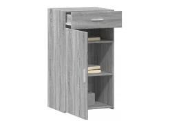 Aparador de madera de ingeniería gris Sonoma 50x42,5x93 cm