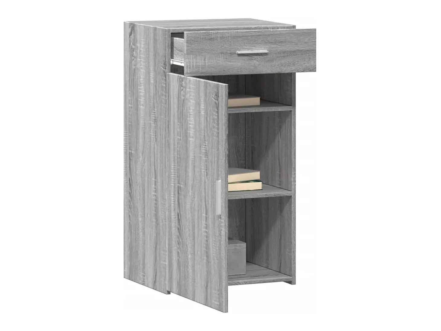 Aparador de madera de ingeniería gris Sonoma 50x42,5x93 cm