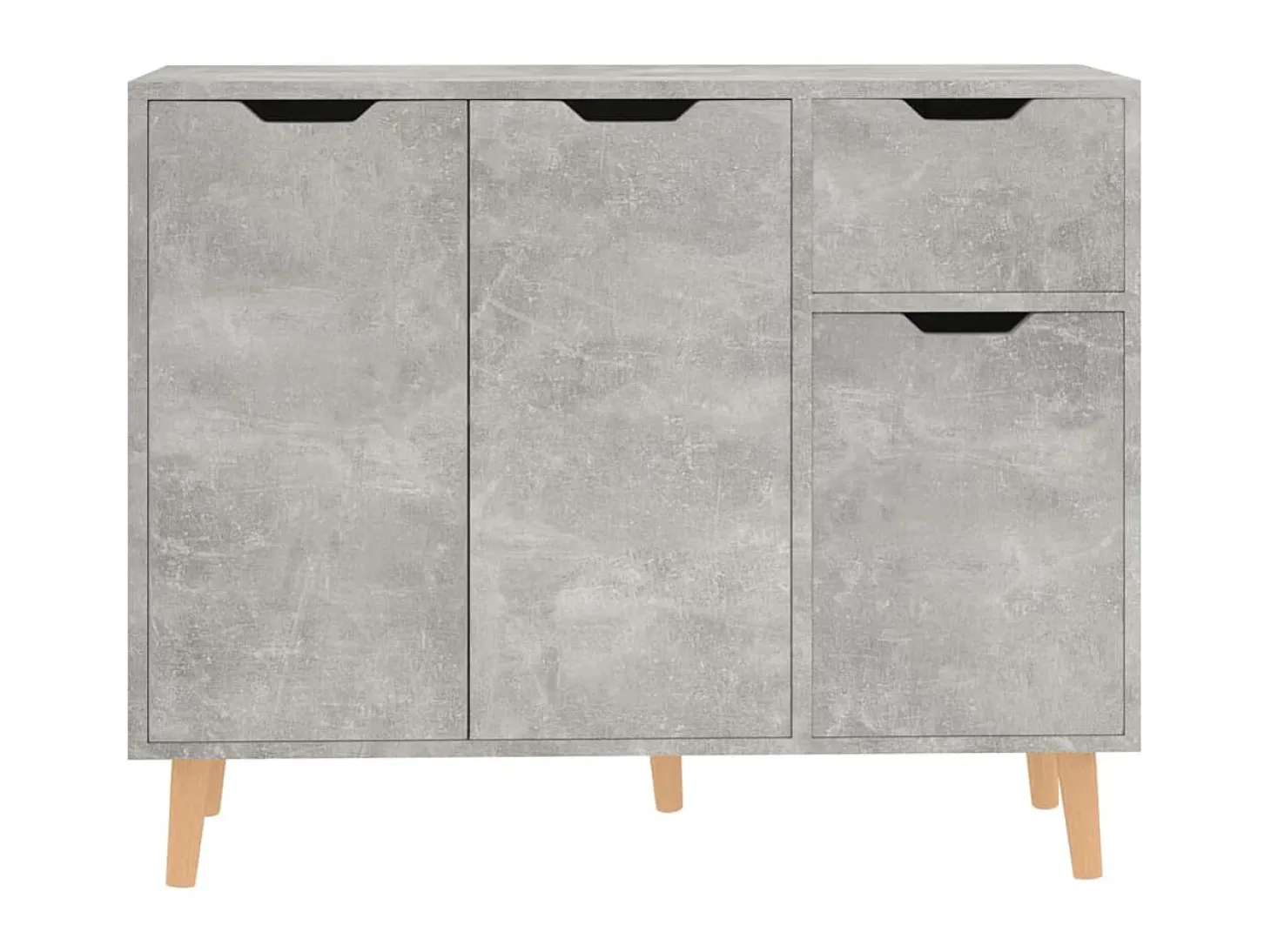Aparador de madera de ingeniería gris hormigón 90x30x72 cm ES70641