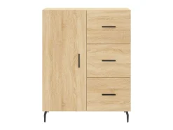 Aparador de madera de ingeniería roble Sonoma 69,5x34x90 cm ES82275