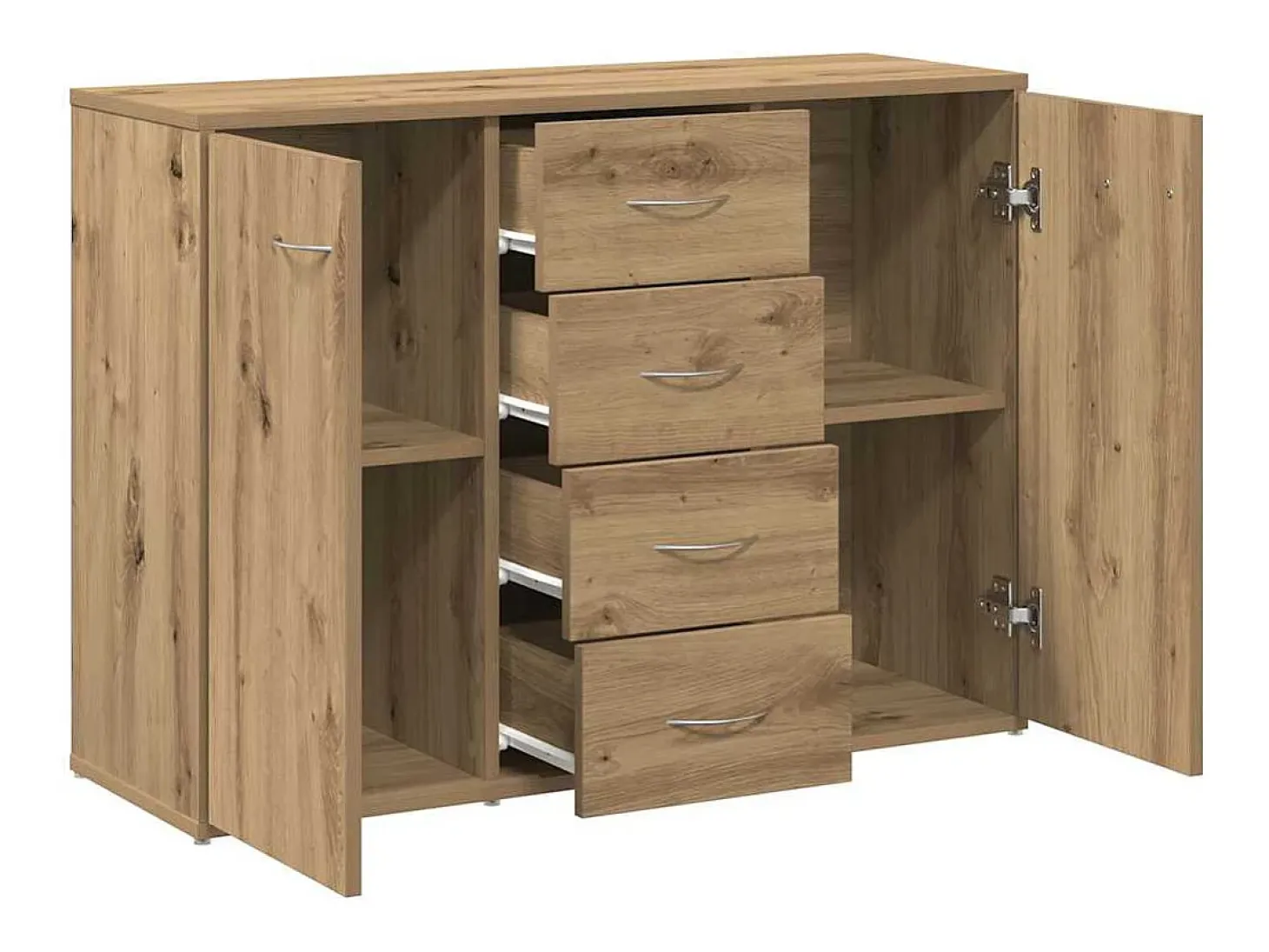 Aparador de madera de ingeniería roble artisan 88x30x64 cm