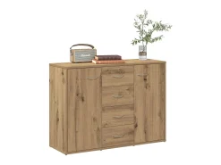 Aparador de madera de ingeniería roble artisan 88x30x64 cm
