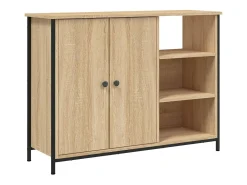Aparador de madera de ingeniería roble Sonoma 100x33x75 cm