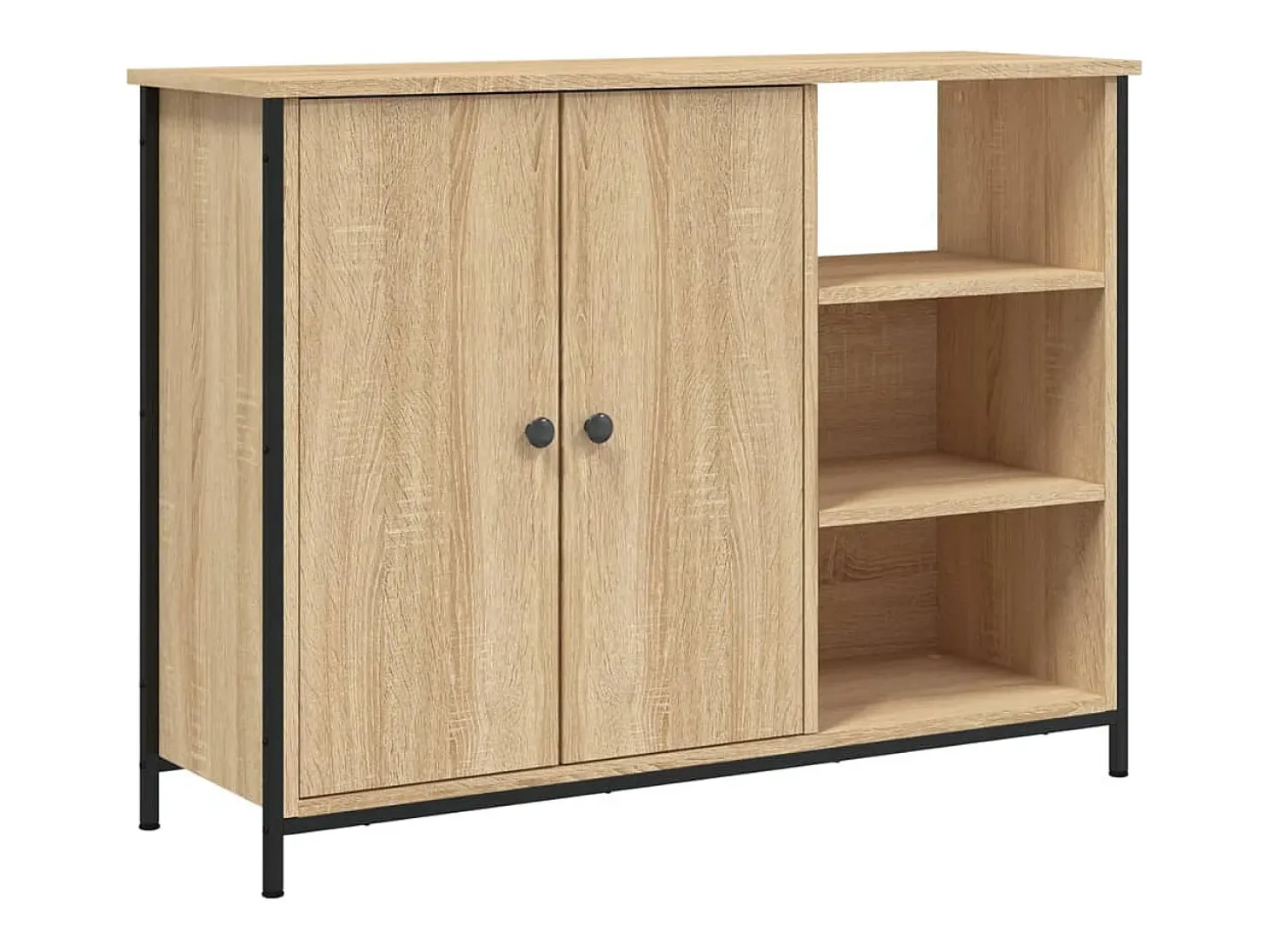 Aparador de madera de ingeniería roble Sonoma 100x33x75 cm