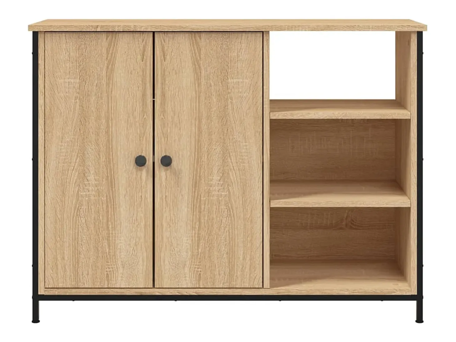 Aparador de madera de ingeniería roble Sonoma 100x33x75 cm