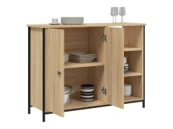 Aparador de madera de ingeniería roble Sonoma 100x33x75 cm