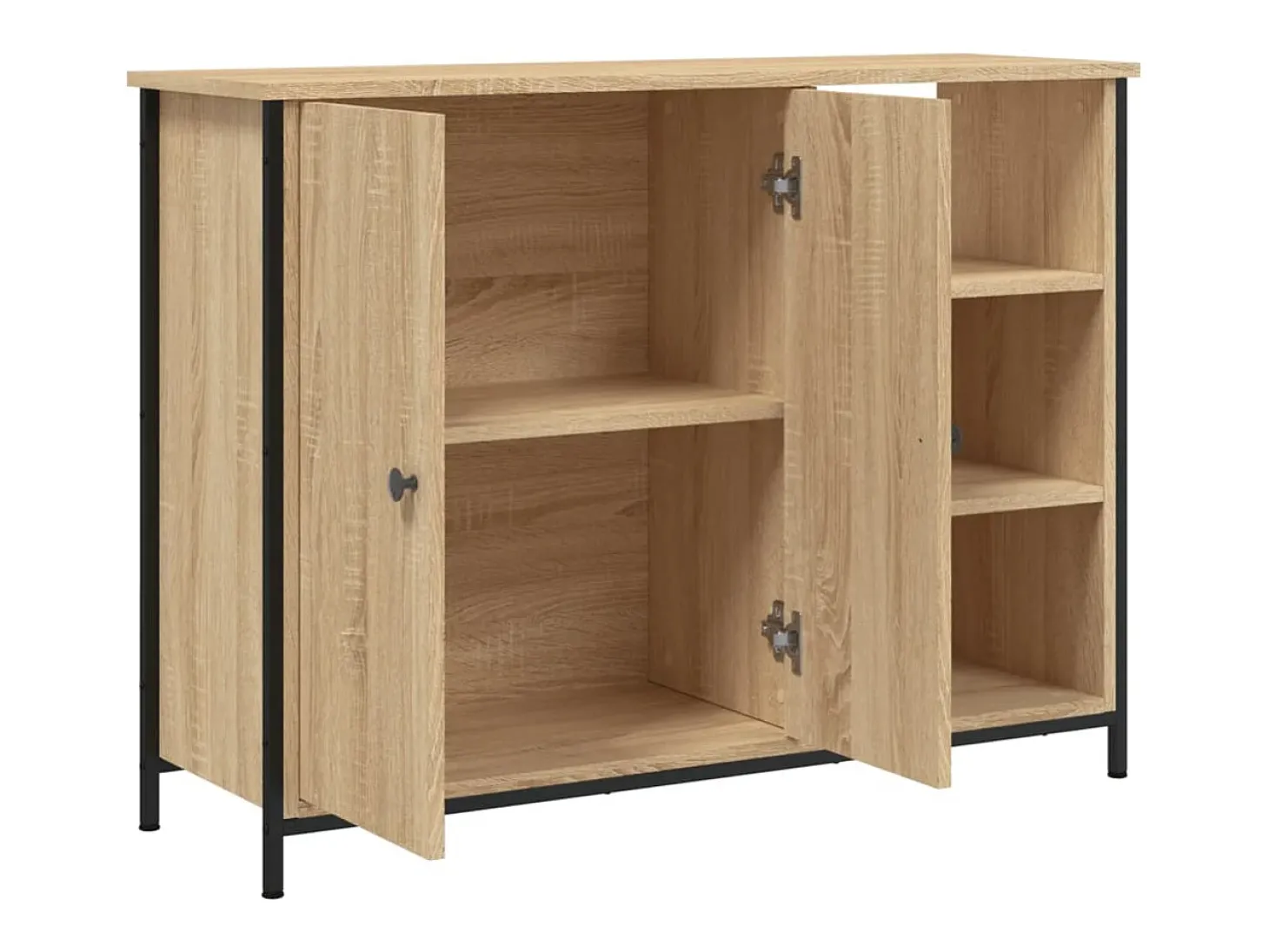 Aparador de madera de ingeniería roble Sonoma 100x33x75 cm