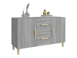 Aparador de madera de ingeniería gris Sonoma 100x36x60 cm