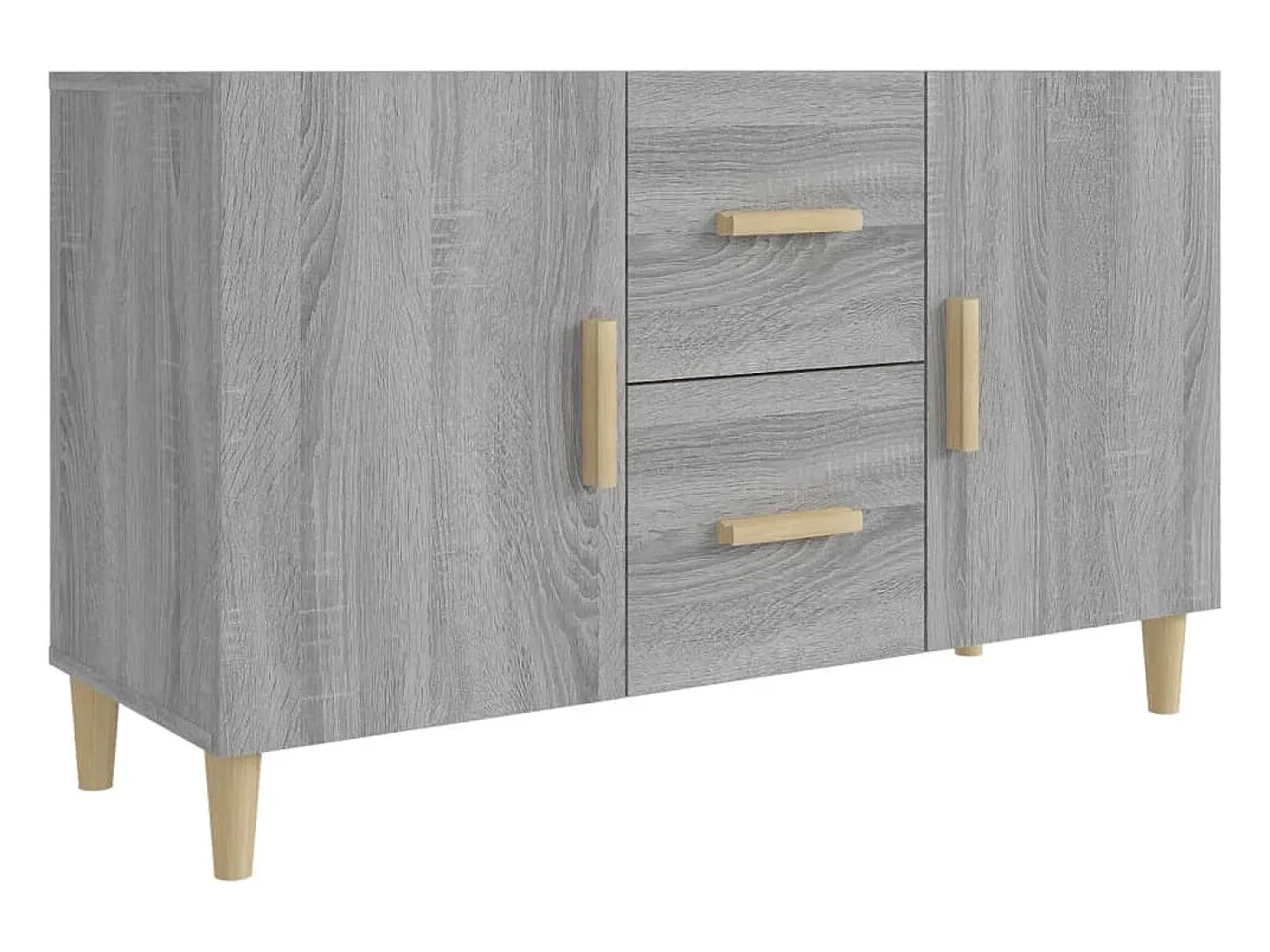Aparador de madera de ingeniería gris Sonoma 100x36x60 cm