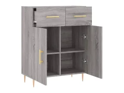 Aparador de madera de ingeniería gris Sonoma 69,5x34x90 cm ES27845