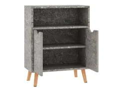 Aparador de madera de ingeniería gris hormigón 60x30x72 cm