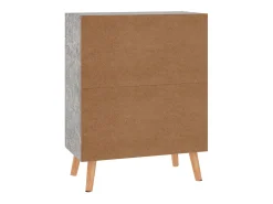 Aparador de madera de ingeniería gris hormigón 60x30x72 cm