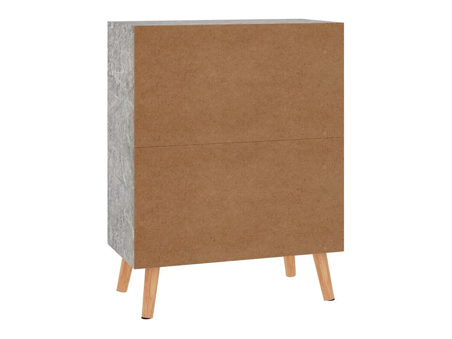Aparador de madera de ingeniería gris hormigón 60x30x72 cm