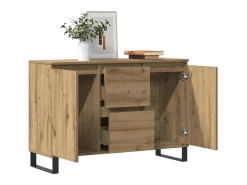 Aparador de madera de ingeniería roble artisan 101,5x35x70 cm