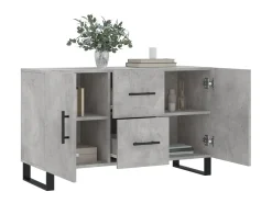 Aparador de madera de ingeniería gris hormigón 100x36x60 cm ES60709