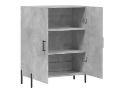 Aparador de madera de ingeniería gris hormigón 69,5x34x90 cm