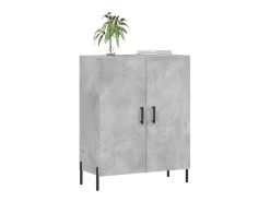 Aparador de madera de ingeniería gris hormigón 69,5x34x90 cm