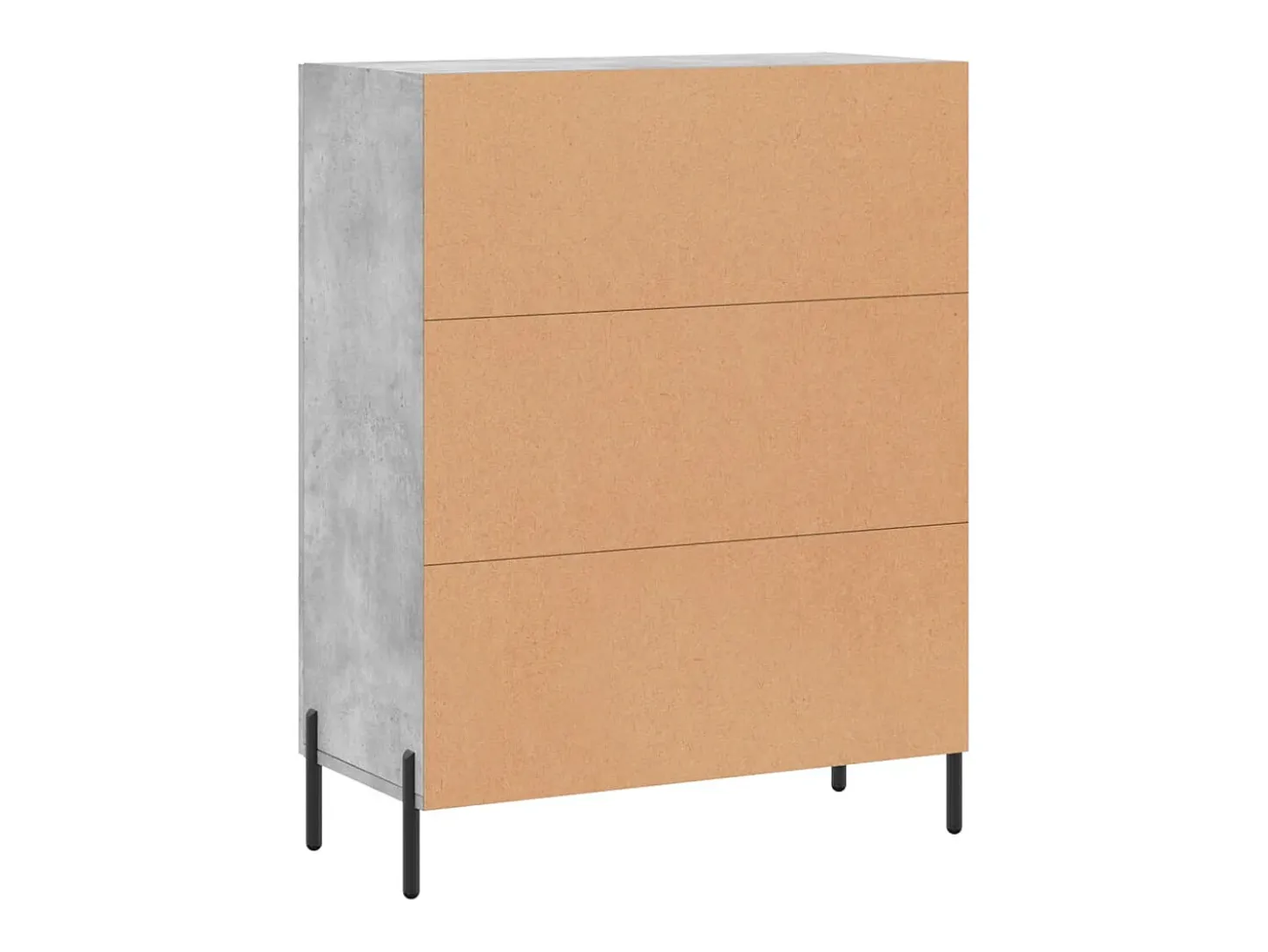 Aparador de madera de ingeniería gris hormigón 69,5x34x90 cm