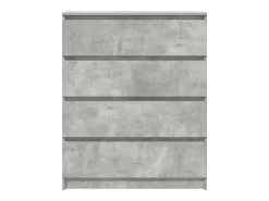 Aparador de madera de ingeniería gris hormigón 80x35x99 cm