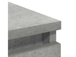 Aparador de madera de ingeniería gris hormigón 80x35x99 cm